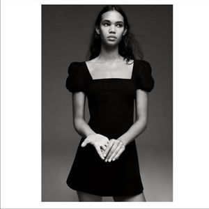 Zara NWT black linen mini dress